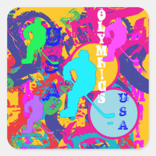 OLYMPIC HOCKEY SQUARE STICKER