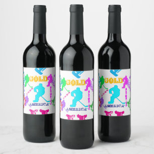 OLYMPIC HOCKEY WINE LABEL