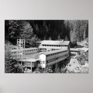 Olympic Hot Springs, WA Lodge View Photograph #1 Poster