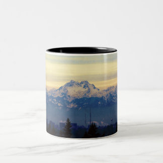 Olympic Mountains from Sammamish Two-Tone Coffee Mug