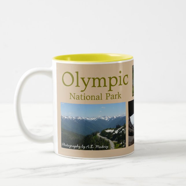Olympic N.P. Collage Two-Tone Coffee Mug (Left)