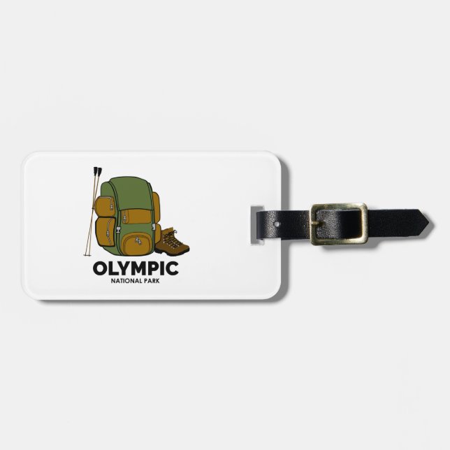Olympic National Park Backpack Luggage Tag (Front Horizontal)