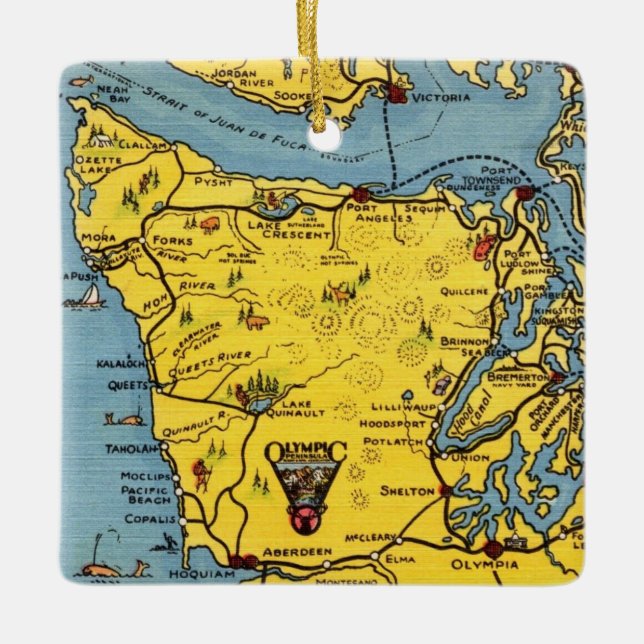 Olympic National Park  Ceramic Ornament (Front)