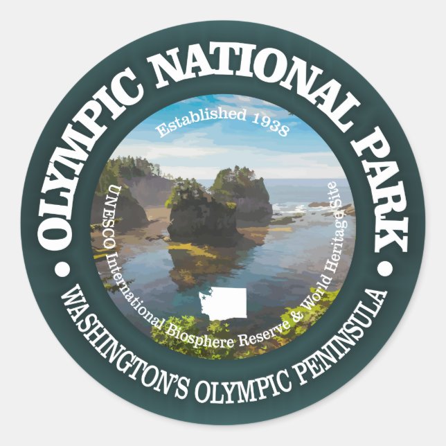 Olympic National Park Classic Round Sticker (Front)