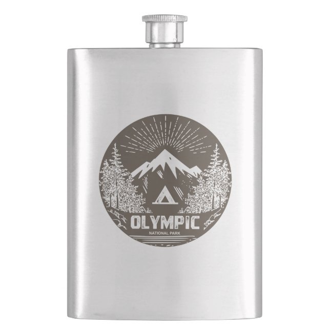 Olympic National Park Hip Flask (Front)
