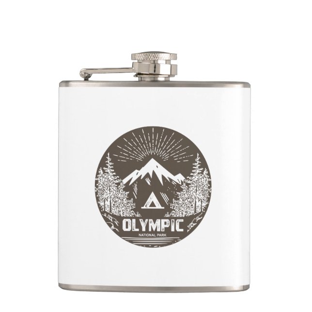 Olympic National Park Hip Flask (Front)