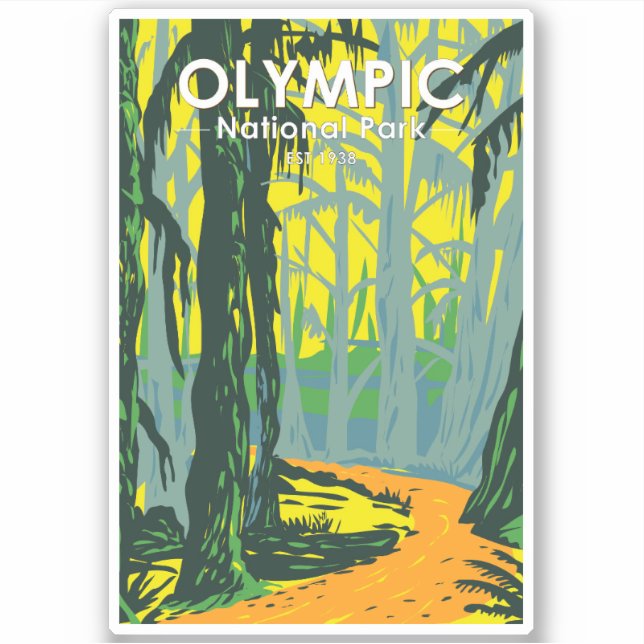 Olympic National Park Hoh Rainforest Vintage (Front)