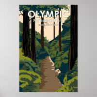 Olympic National Park Hoh Rainforest Vintage