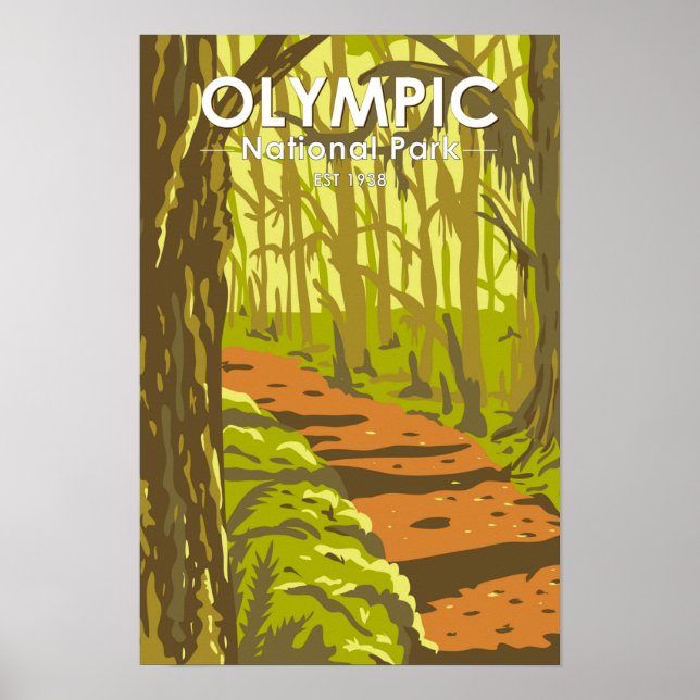 Olympic National Park Hoh Rainforest Washington  Poster (Front)