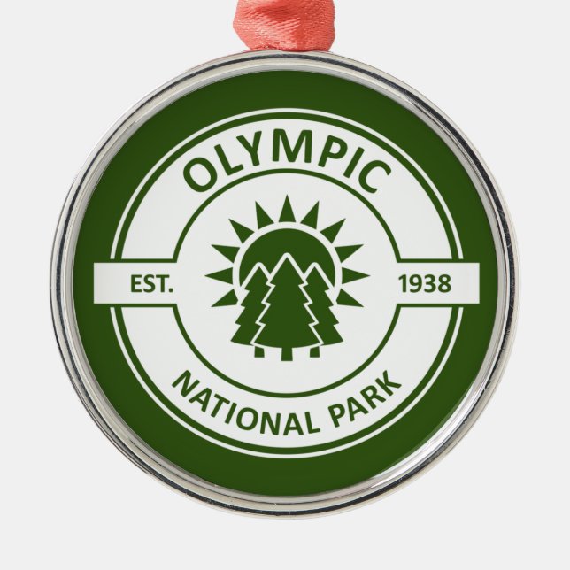 Olympic National Park Metal Tree Decoration (Front)