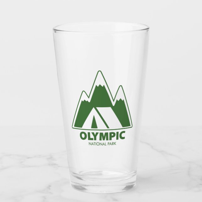 Olympic National Park Mountains Camping Glass (Front)