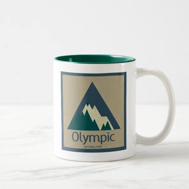 Olympic National Park Rustic Two-Tone Coffee Mug (Right)
