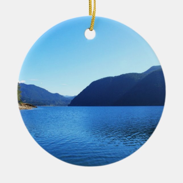 Olympic National Park, Seattle, U.S.A. Ceramic Tree Decoration (Front)