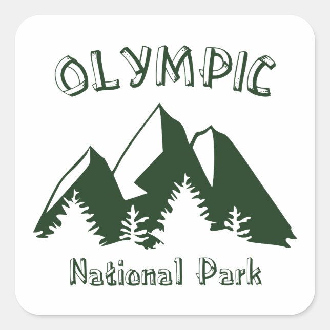 Olympic National Park Square Sticker (Front)