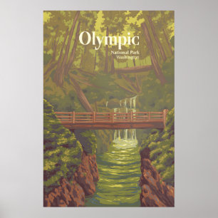 Olympic National Park Travel Poster
