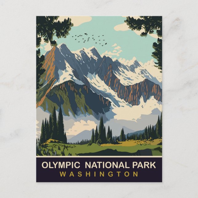 Olympic National Park, WA, Travel Postcard (Front)