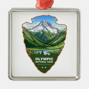 Olympic National Park Washington Arrowhead Metal Tree Decoration