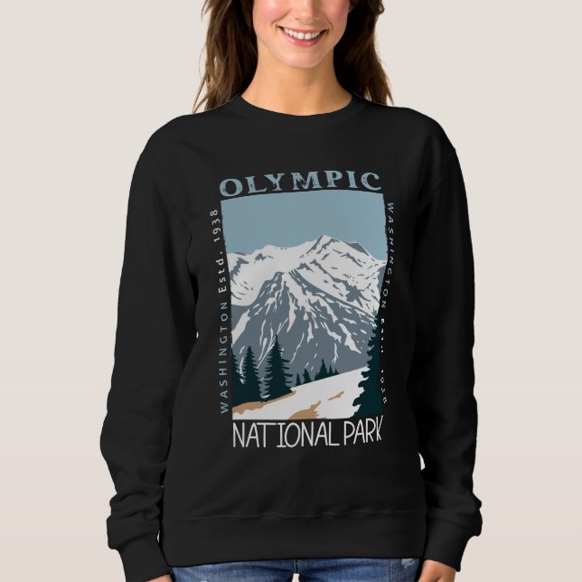 Olympic National Park Washington Distressed Sweatshirt (Front)