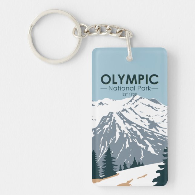 Olympic National Park Washington Double Sided Key Ring (Front)