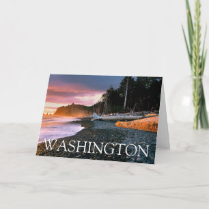 Olympic National Park   Washington State Birthday Card