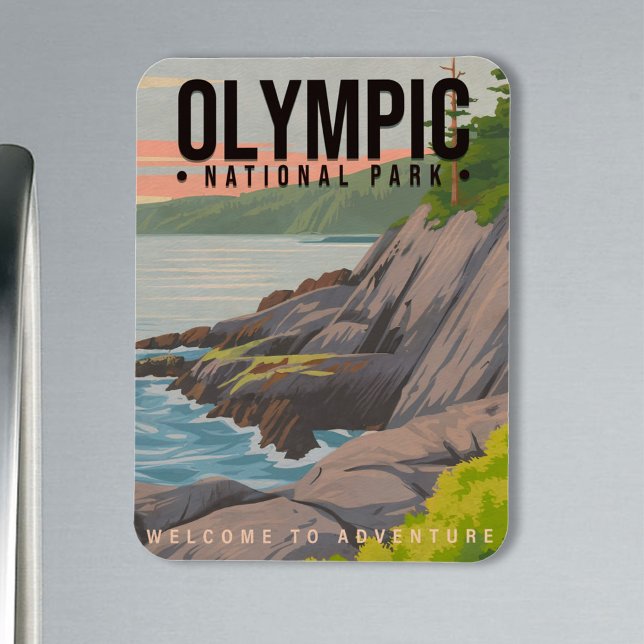 Olympic National Park Washington Vintage Souvenir Magnet (Creator Uploaded)