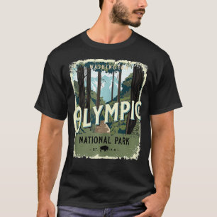 Olympic National Park Washington Vintage Travel So T-Shirt