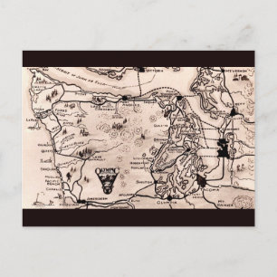 Olympic Peninsula Map Postcard