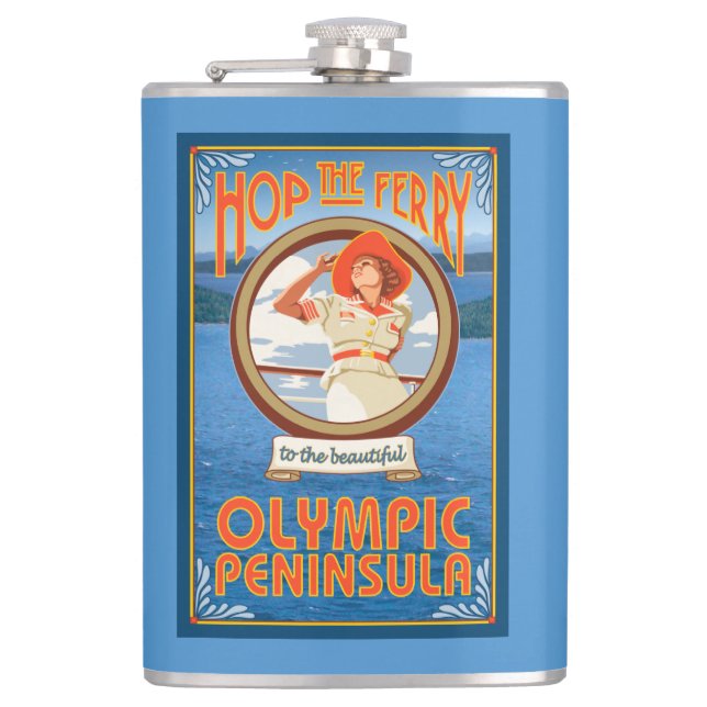Olympic Peninsula, WashingtonHop the Ferry Hip Flask (Front)