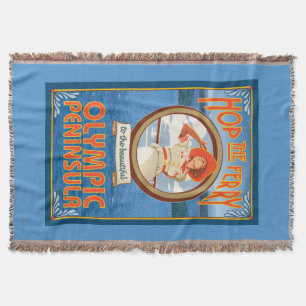 Olympic Peninsula, WashingtonHop the Ferry Throw Blanket