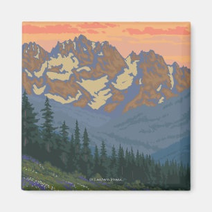 Olympic Peninsula, WashingtonSpring Flowers Magnet