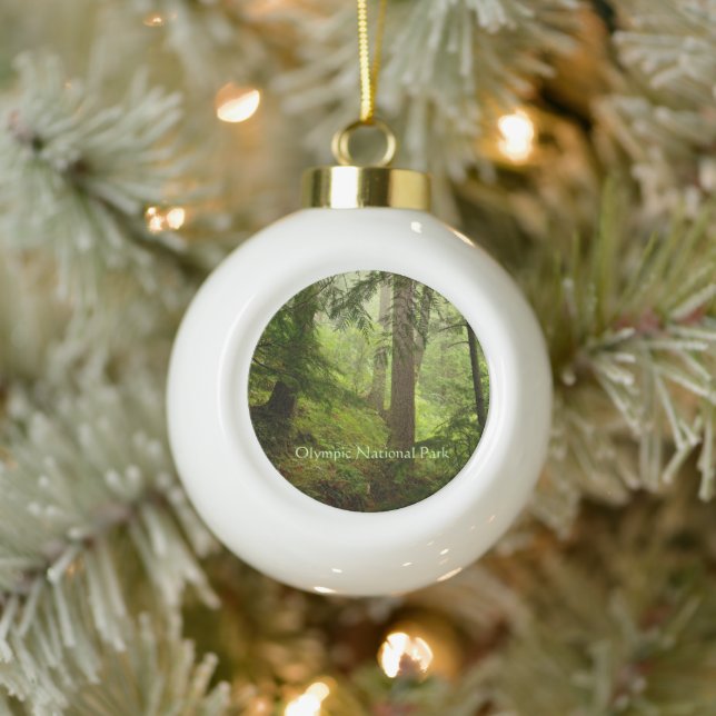 Olympic Rainforest Photo Ornament (Tree)