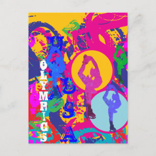 OLYMPIC SKATING  POSTCARD