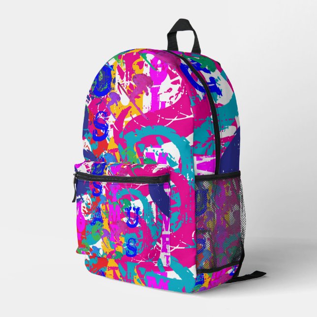 OLYMPIC SKIING PRINTED BACKPACK (Back Corner Right)