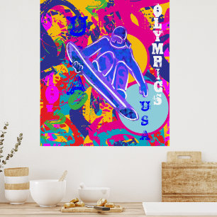 OLYMPIC SNOWBOARDING  POSTER