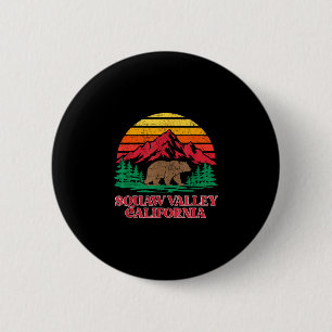 Olympic valley california grizzly bear vintage 6 cm round badge