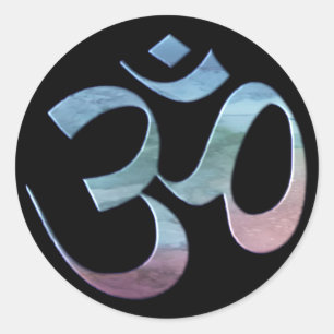 Om 1 classic round sticker