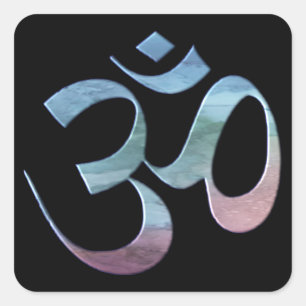 Om 1 square sticker