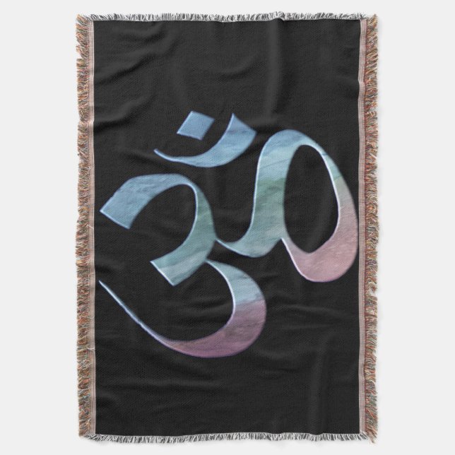 Om 1  throw blanket (Front Vertical)