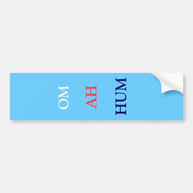 OM, AH, HUM BUMPER STICKER (Front)
