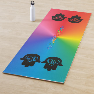 Om All the Lights | Rainbow, Personalised Yoga Mat
