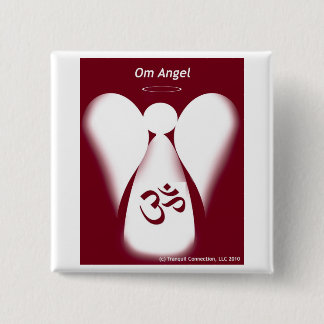 Om Angel 15 Cm Square Badge