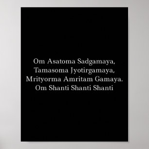 Om Asatoma Sadgamaya Meditation And Prayer Mantra  Poster