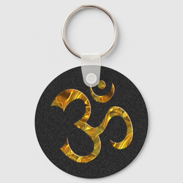 OM / AUM - GOLD KEY RING (Front)