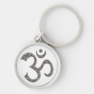 OM / AUM - SILVER KEY RING