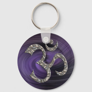 OM / AUM - SILVER KEY RING