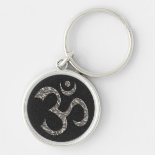 OM / AUM - SILVER KEY RING
