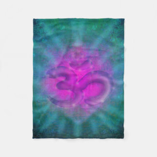 om aum symbol Fleece Blanket