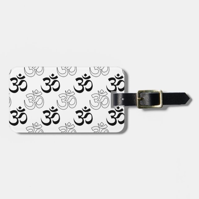 Om, Aum Symbol Luggage Tag (Front Horizontal)