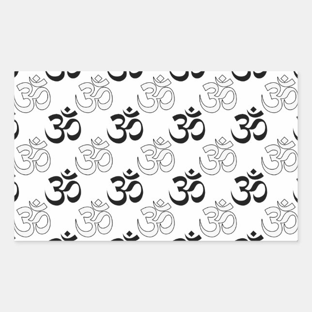 Om, Aum Symbol Rectangular Sticker (Front)