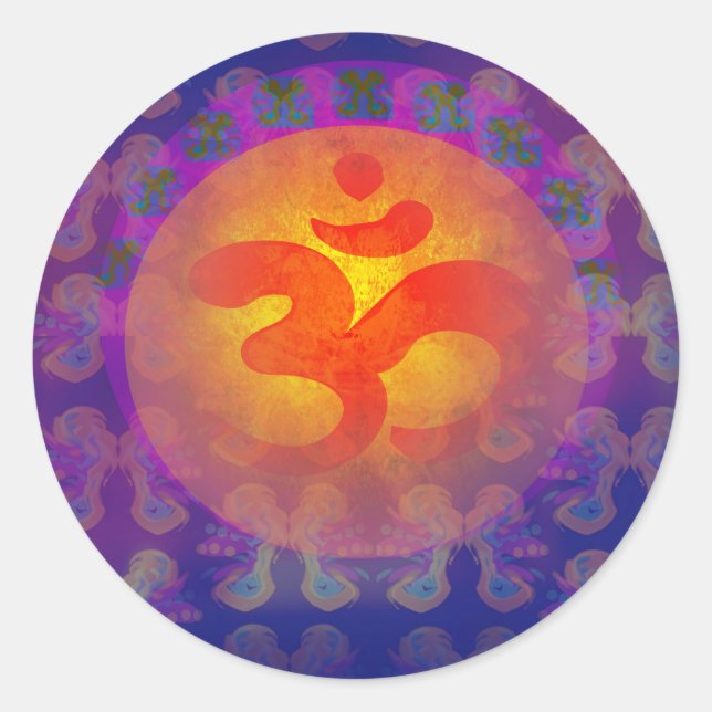 om aum symbol Sticker (Front)